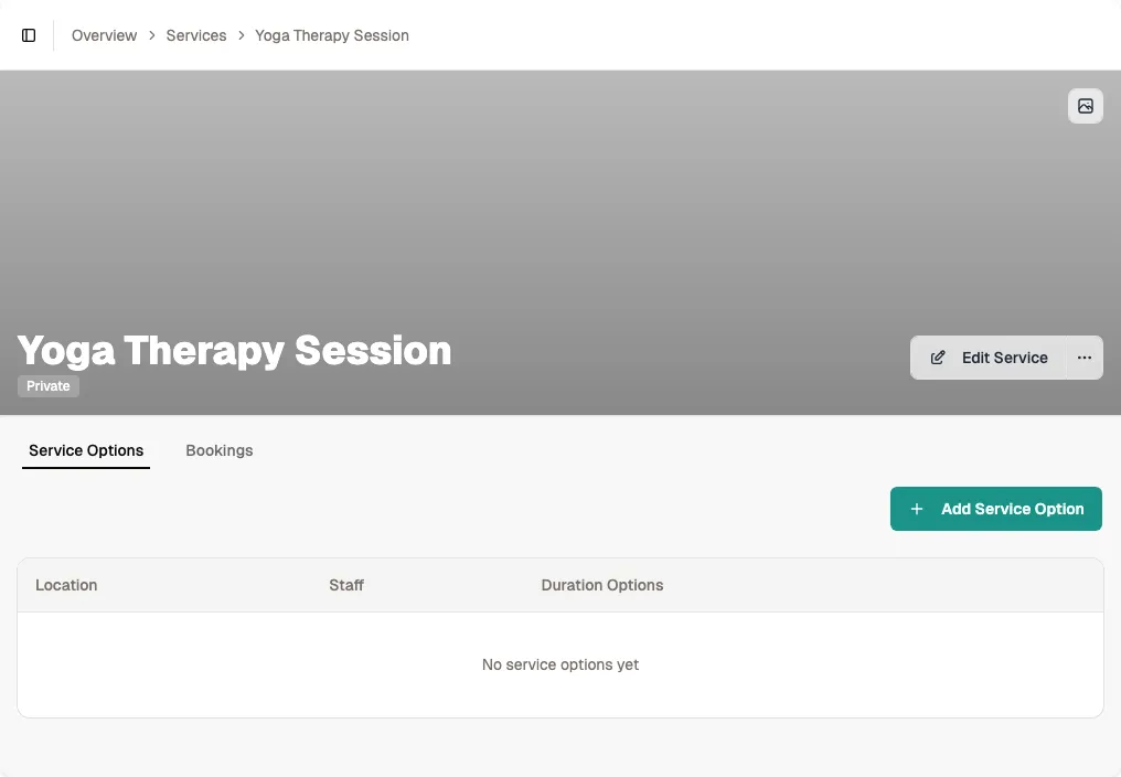 Open the service detail page screenshot